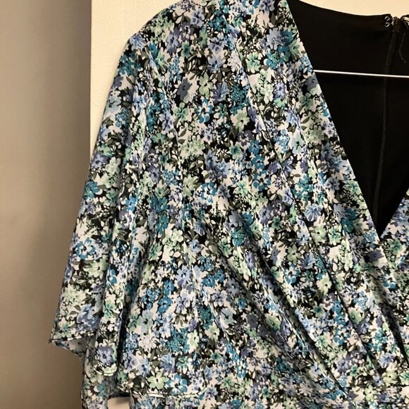 Suzy Shier Blue Print Dress - Picture 5 of 10